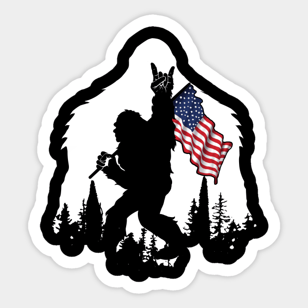 Big Foot - American Proud Sticker by Mystik Media LLC